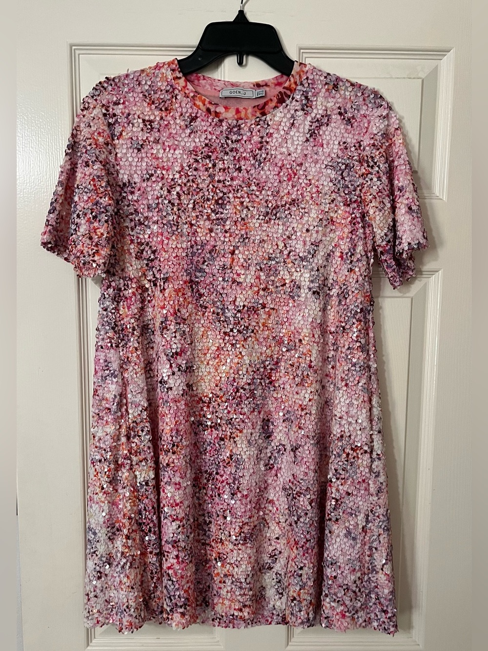 Goen.J Multicolor Sequin Swingy Shift Dress - Picture 5 of 13